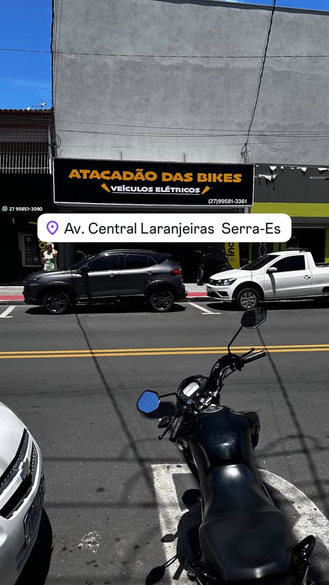 Fachada da loja Atacadão das Bikes na Av. Central, Laranjeiras — Serra/ES